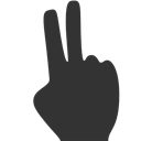 fingers, two DarkSlateGray icon
