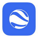 google, earth, Flurry RoyalBlue icon