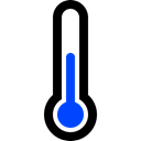 thermometer, Full, half Black icon
