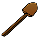 shovel, wooden Black icon