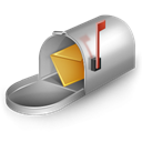mail box, mail Black icon