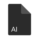 Format, Ai file, File, Extension DarkSlateGray icon