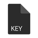 Key, Format, Extension, File DarkSlateGray icon