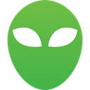 Alien, Ufo, Mask, unknown, Fantastic, sci fi, green, alien head LimeGreen icon