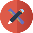 ruler, Pen, Design IndianRed icon