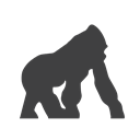 endangered, gorilla DarkSlateGray icon