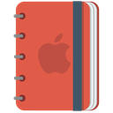 pencil, red, copybook, Apple, Book, Notebook, squarico IndianRed icon