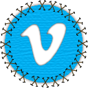 Patch, seam, yama, video, Social, social network, Vimeo DeepSkyBlue icon