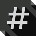 square, media, Social, Logo, social media, Hashtags DarkSlateGray icon