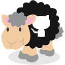 Sheep, social network, Github Black icon