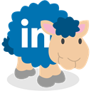 Linkedin, Sheep, social network DarkCyan icon