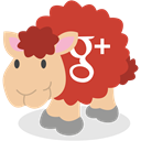 social network, google plus, Sheep, Gplus Firebrick icon