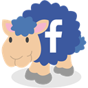 Facebook, Sheep, social network DarkSlateBlue icon