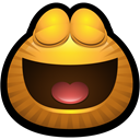 yellow, monster, monsters, laughing, glad, Brown, Avatar Black icon