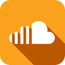 Cloud, Soundcloud, sound Orange icon