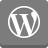 social media, Wordpress Gray icon