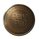 coin, bronze, paypal Black icon