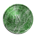 coin, perfect, malahit, Money, perfectmoney Black icon