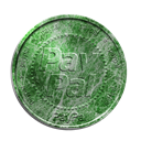 paypal, malahit, coin Black icon