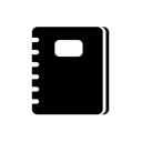Notebook, File Black icon