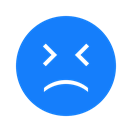 tightly, sad, Eyes, Face, Closed DodgerBlue icon