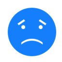 Face, eyebrows, sad DodgerBlue icon