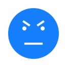 Angry, Face DodgerBlue icon