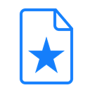 star, document Black icon