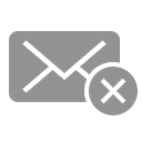 mail, cancel LightSlateGray icon