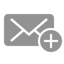 mail, Add LightSlateGray icon