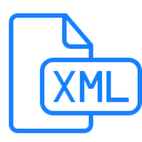 File, document, xml Black icon