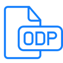 document, File, Odp Black icon