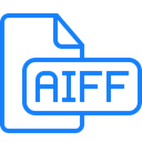 Aiff, File, document Black icon