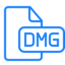 File, document, dmg Black icon