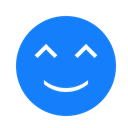 smiling, Face DodgerBlue icon
