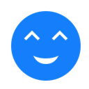 grinning, Face DodgerBlue icon