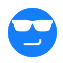 sunglasses, Face, smirking DodgerBlue icon