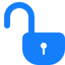 Lock, open DodgerBlue icon