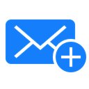 Add, mail DodgerBlue icon