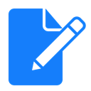 document, Edit DodgerBlue icon