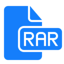 File, document, Rar DodgerBlue icon