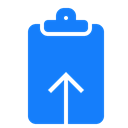 Clipboard, upload DodgerBlue icon