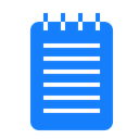 Text, Notebook DodgerBlue icon