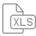 document, xls, File Black icon