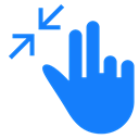 two, Resize, In, fingers DodgerBlue icon