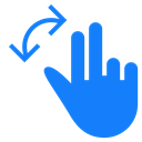 rotate, fingers, two DodgerBlue icon