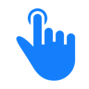 tap, One, Finger DodgerBlue icon