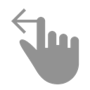 Finger, swipe, One, Left LightSlateGray icon