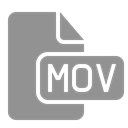 Mov, File, document LightSlateGray icon