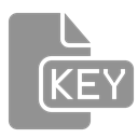 document, Key, File LightSlateGray icon